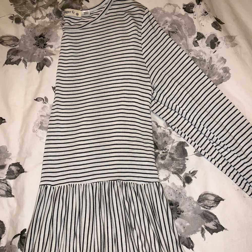 Striped long sleeve with flowy bottom